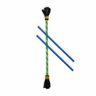 להיט תחום הג'אגלינג מקל פרח פלאוור סטיק ג'אגלינג איכותי - בצבעים של ירוק כסף.